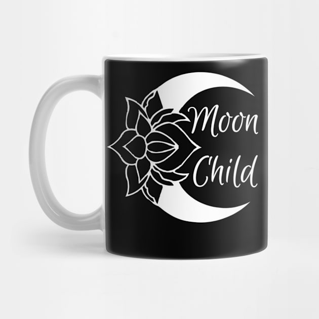 Moon Child Crescent Moon (White) by TheCoatesCloset